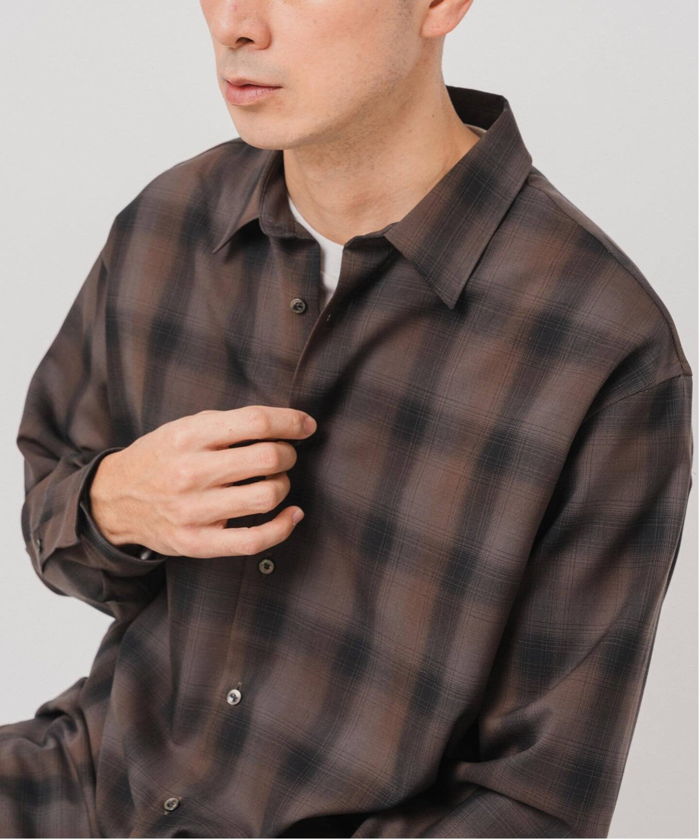 EDIFICE｜SUPER 120's ウール チェック レギュラー シャツ | Rakuten