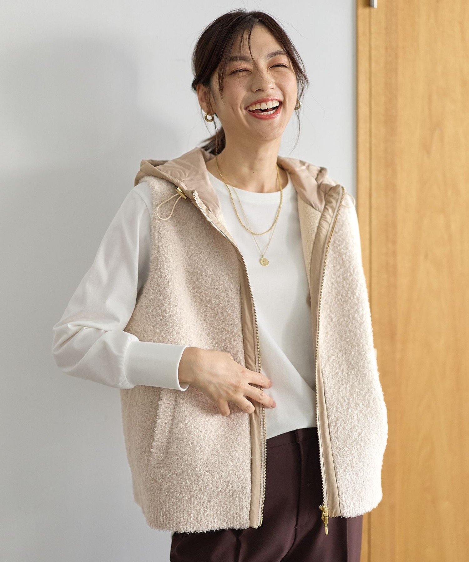 ANY｜【手洗い可】キルトコンビベスト | Rakuten Fashion(楽天