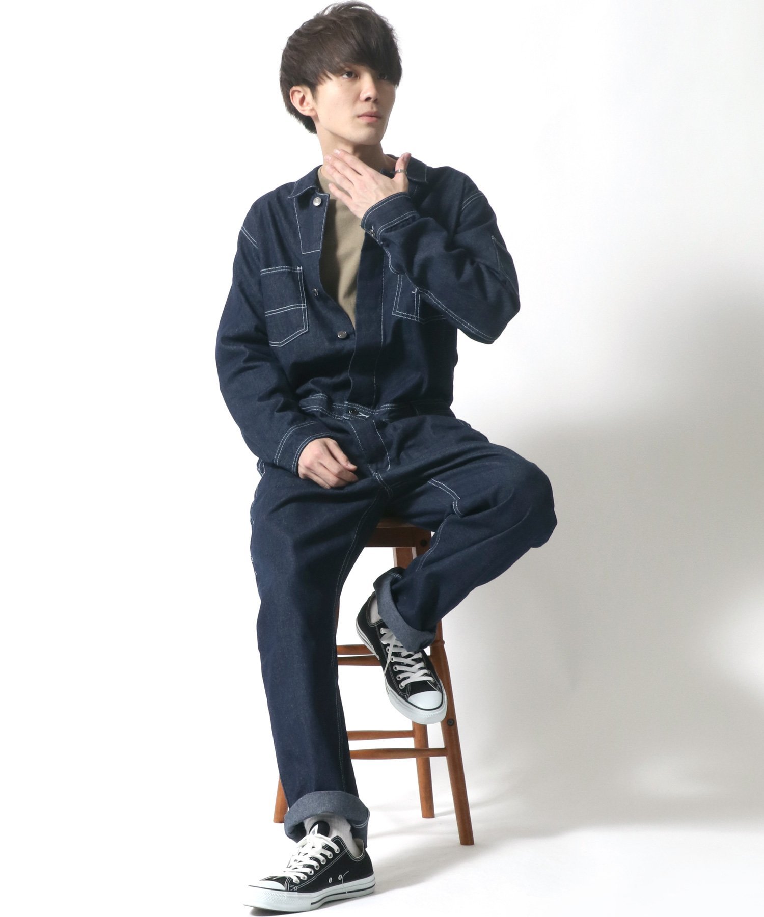 SITRY｜ツナギ メンズ ユニセックス オールインワン デニム ジャンプ