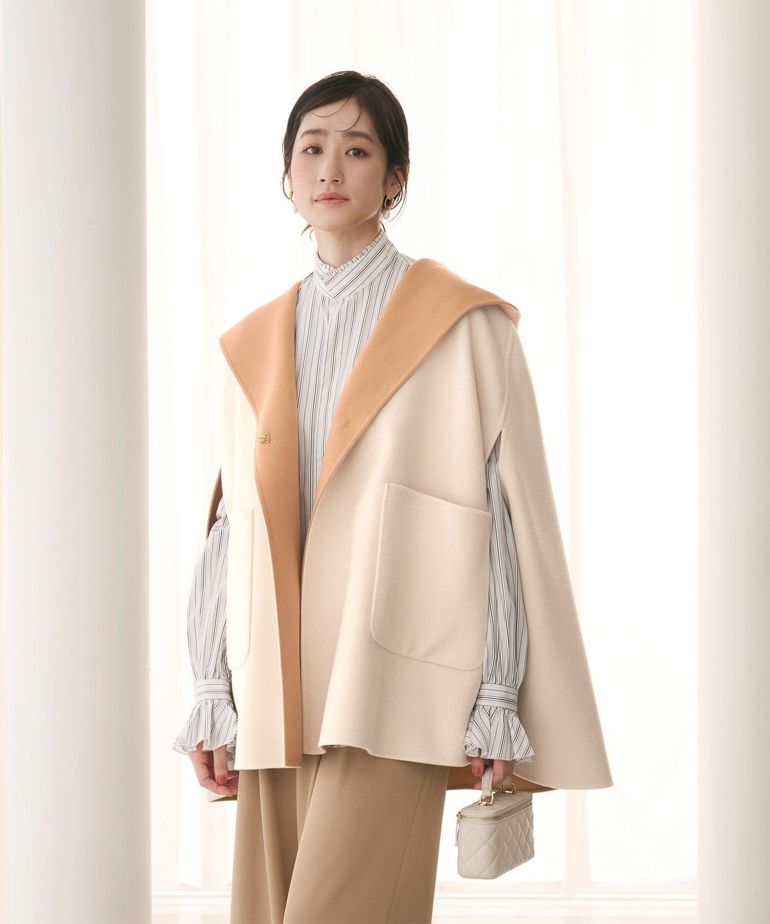 UNITED ARROWS｜バイカラー リバー フードケープ | Rakuten Fashion