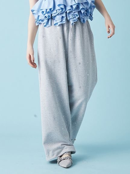 FURFUR｜【限定カラー】ビジュー付きスウェットパンツ | Rakuten