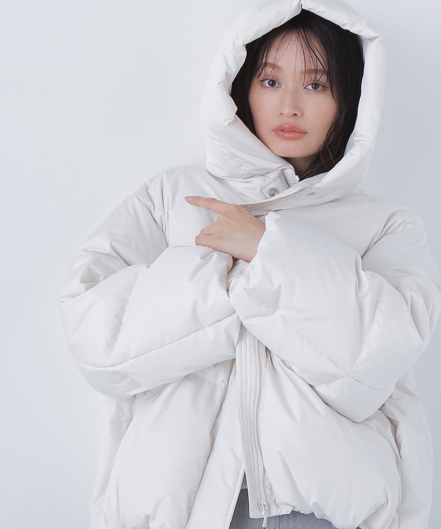 NATURAL BEAUTY BASIC｜ショートフードダウン | Rakuten Fashion(楽天