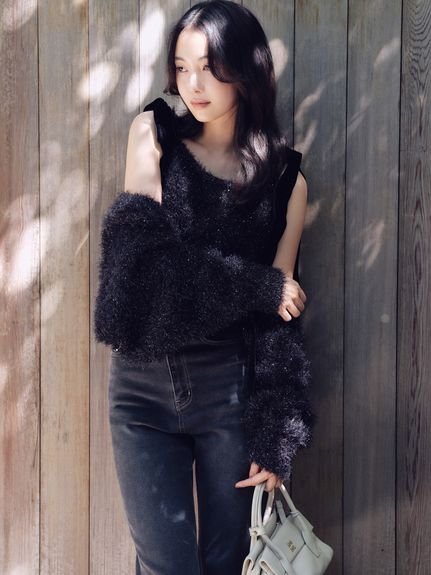 SNIDEL｜ラメニットアンサンブルプルオーバー【カンヘウォン着用