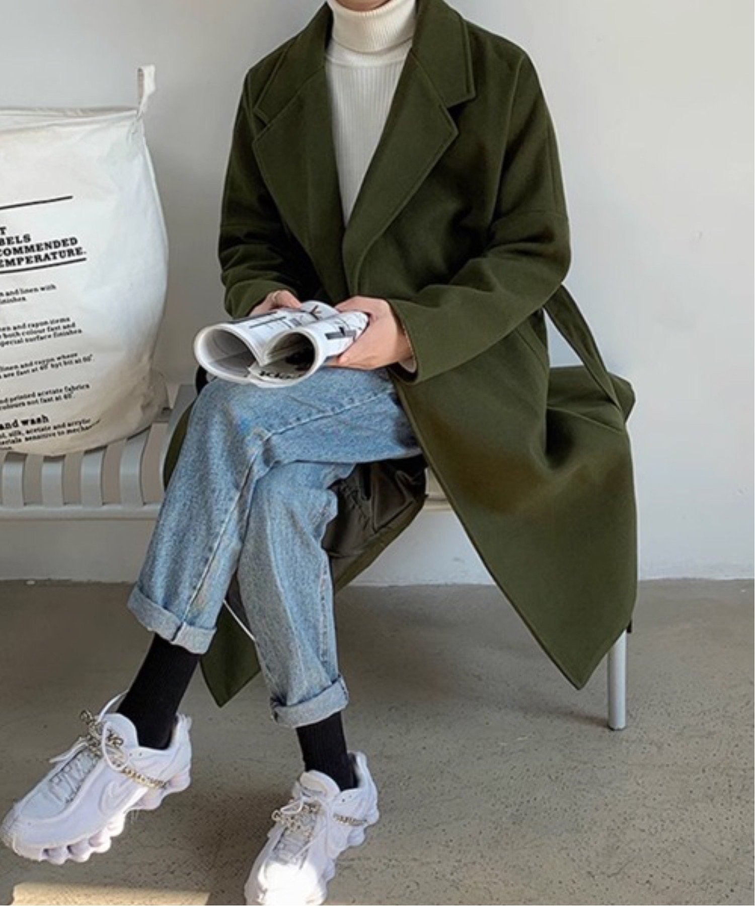 CERCA｜NOWLE/(M)【NOWLE】ウエストコード付き ロング丈 チェスター