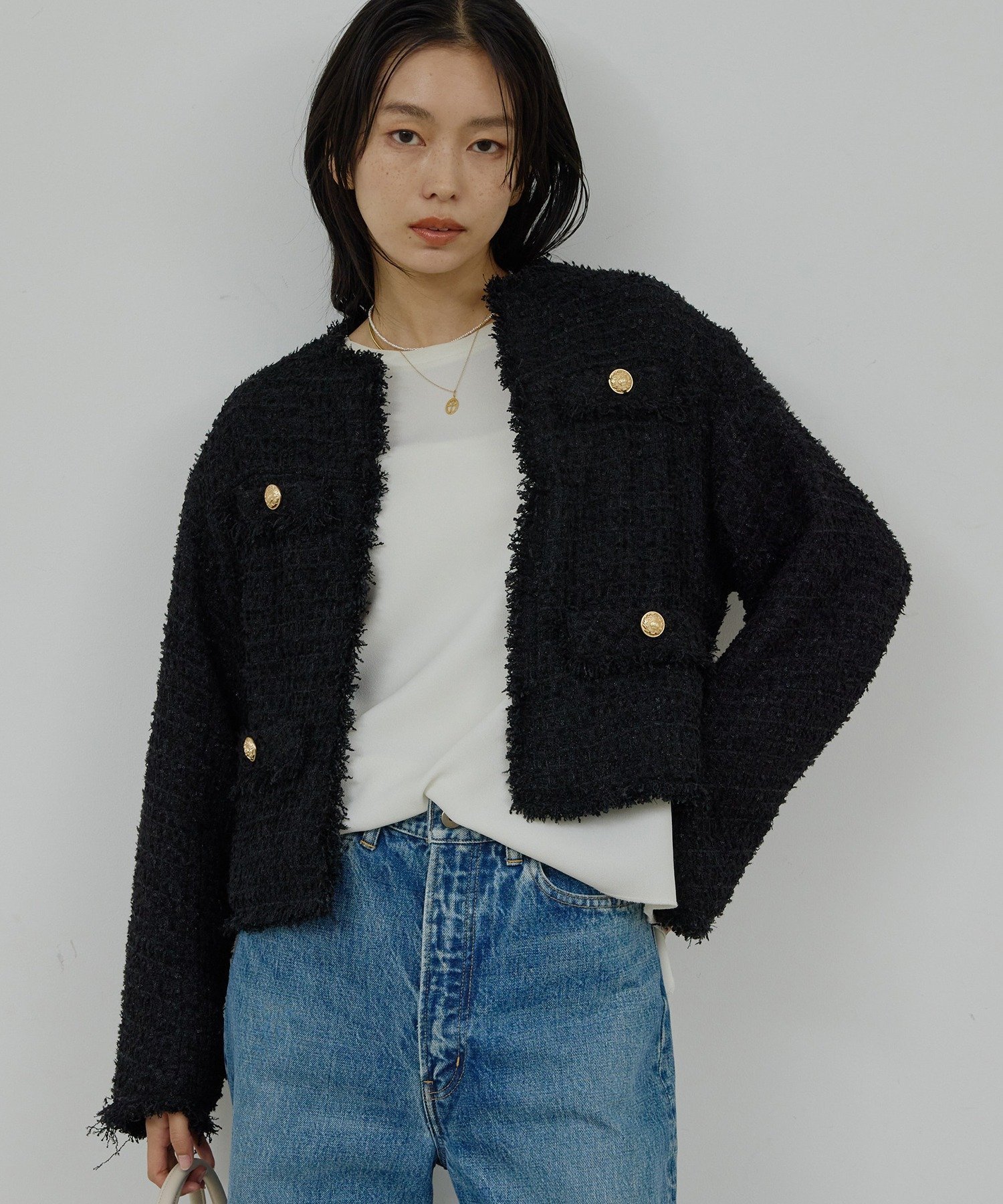 GALLARDAGALANTE｜【手洗い可】ツイードショートジャケット | Rakuten