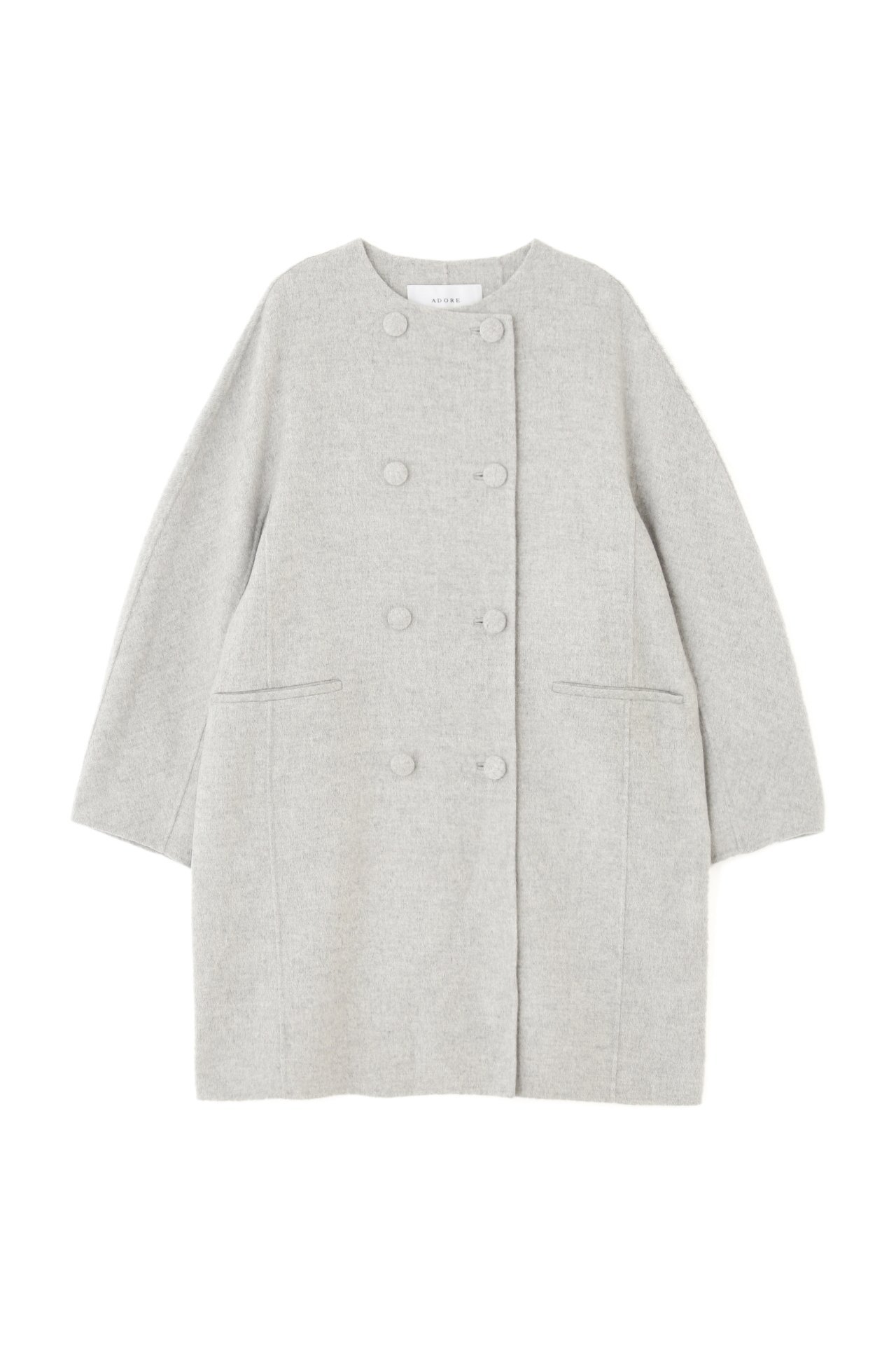 ADORE｜ピュアカシミヤノーカラーコート | Rakuten Fashion(楽天