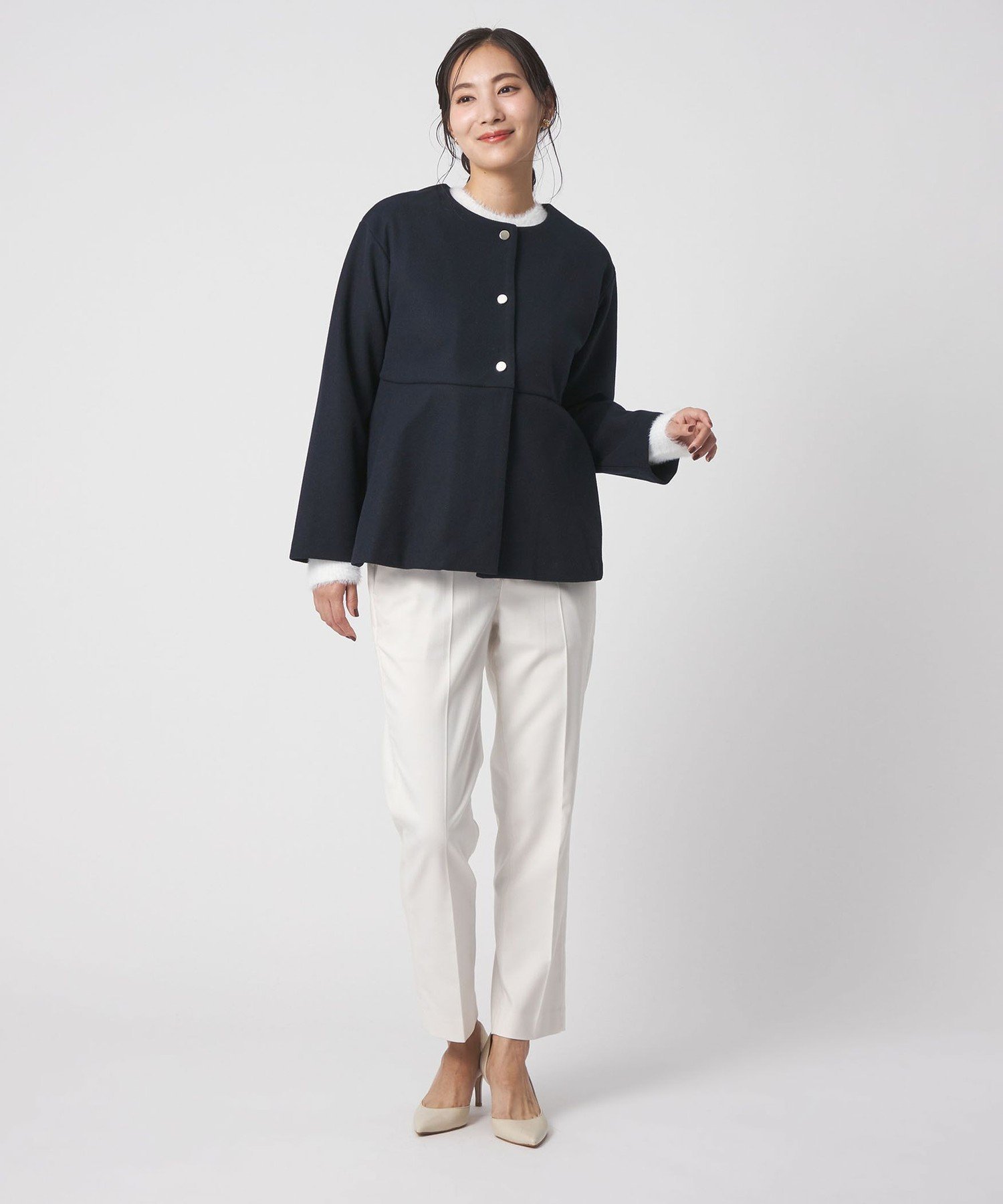 UNITED ARROWS LTD. OUTLET｜ニットメルトン ペプラム ショートコート