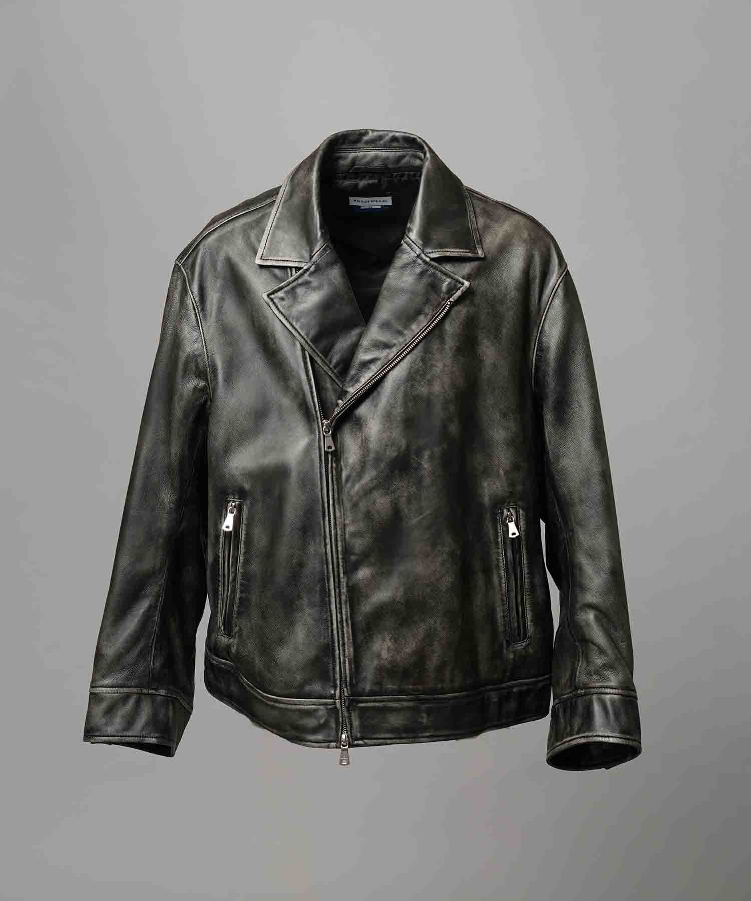 MAISON SPECIAL｜Sheep Leather Tailored Double Rider Jacket
