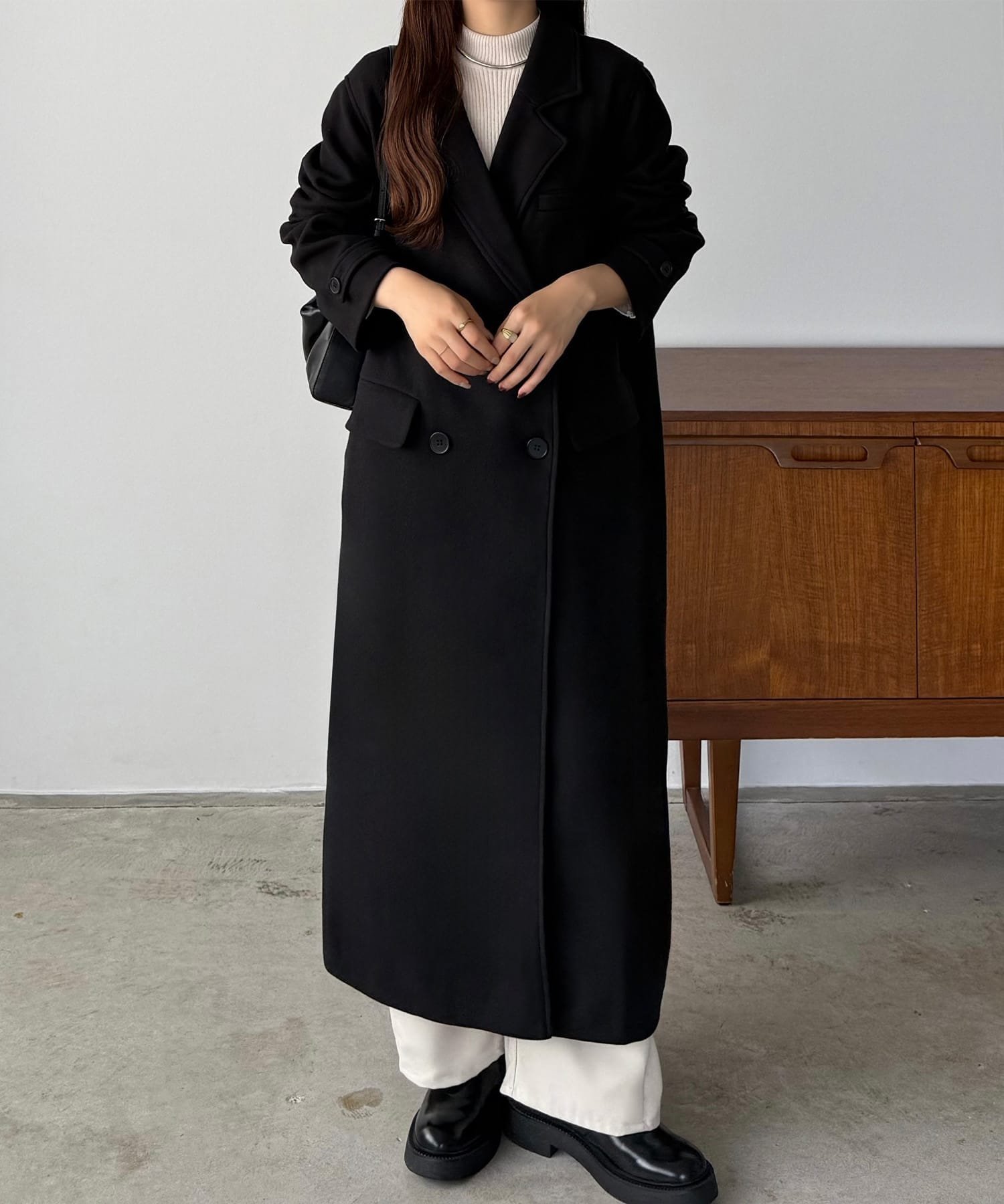 JUNOAH｜callautia ダブルボタンロングチェスターコート | Rakuten