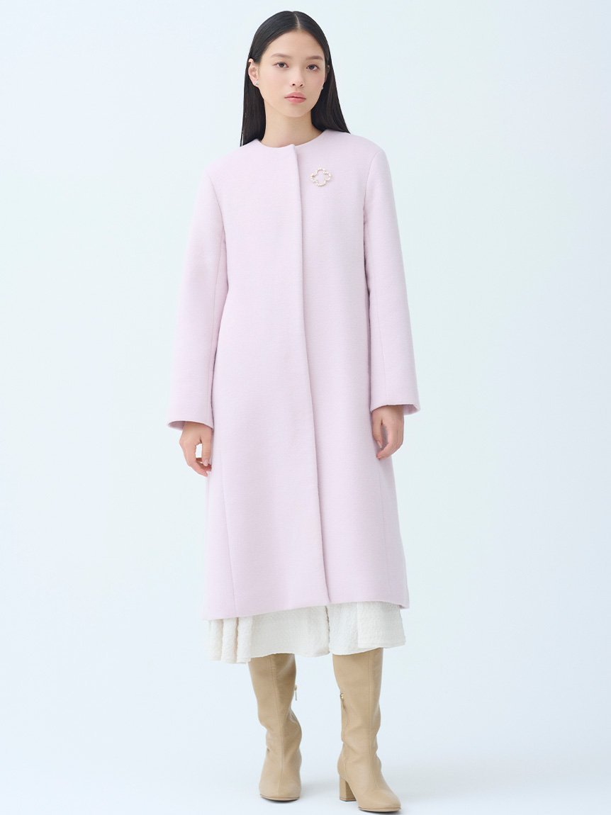 CELFORD｜カシミヤ混ノーカラーコート | Rakuten Fashion(楽天