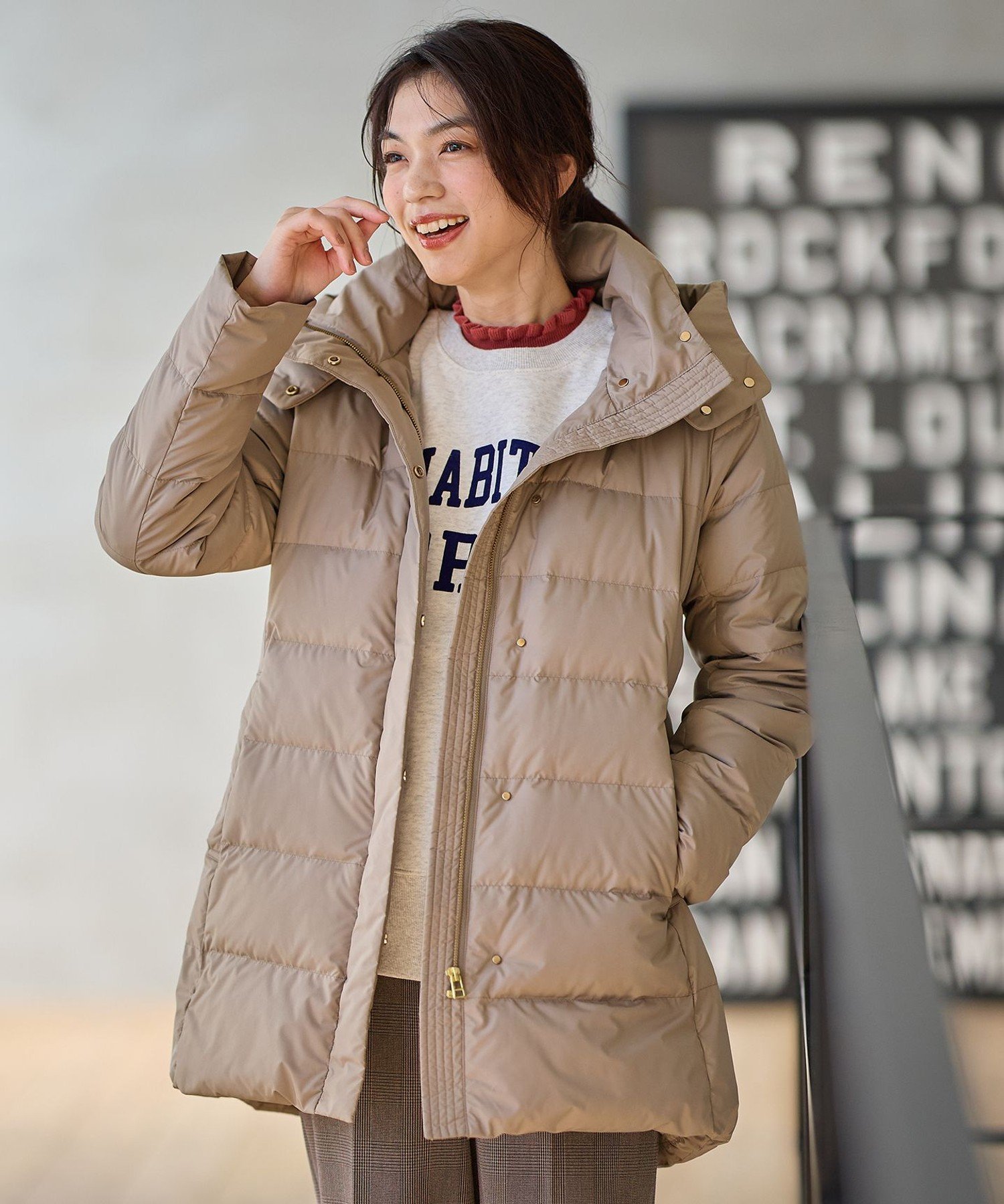 ANY｜【フード取り外し可能】楽映えリッチロング丈ダウン | Rakuten