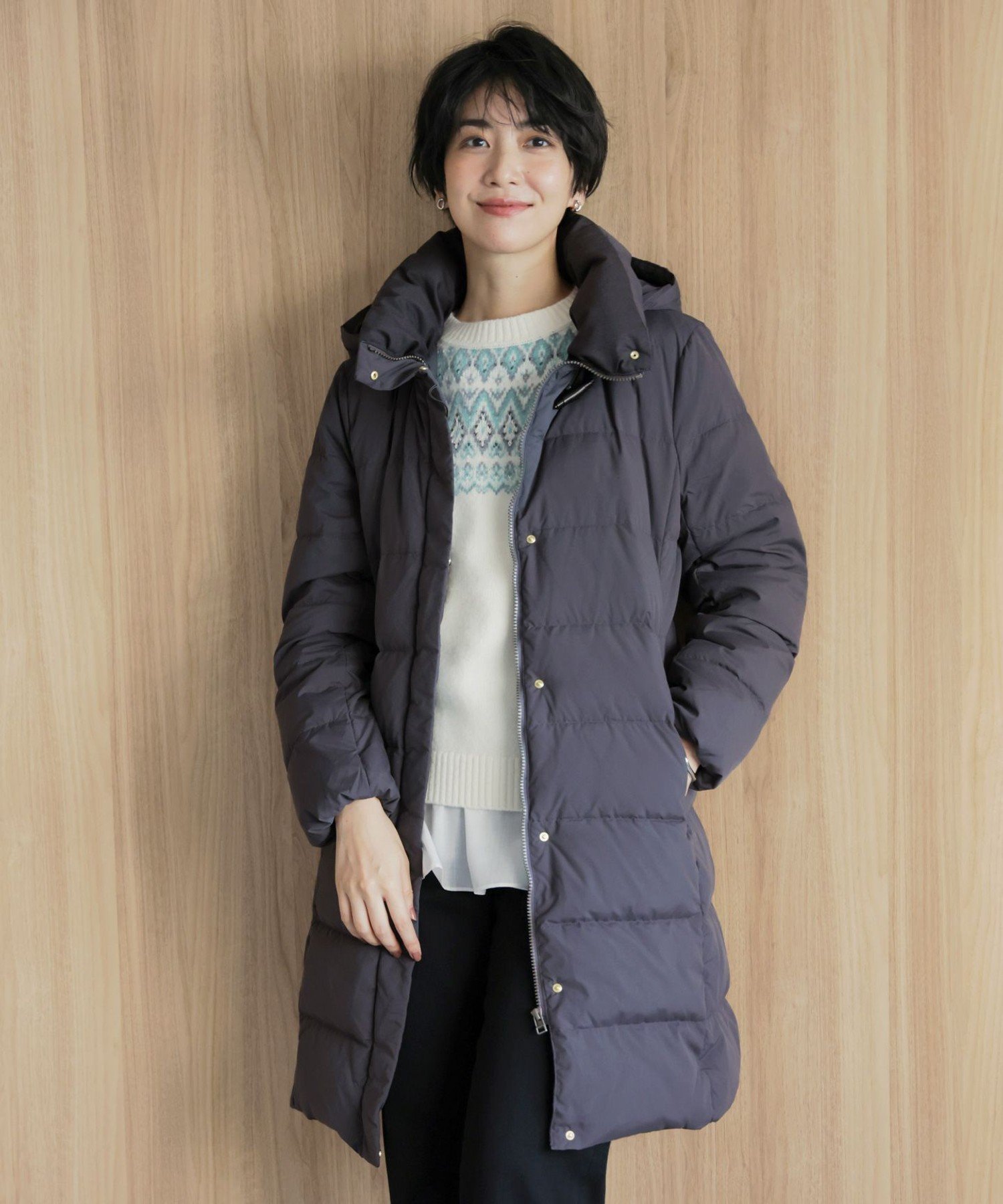 J.PRESS｜ブラッシュドマルチポリ ロング ダウン コート | Rakuten