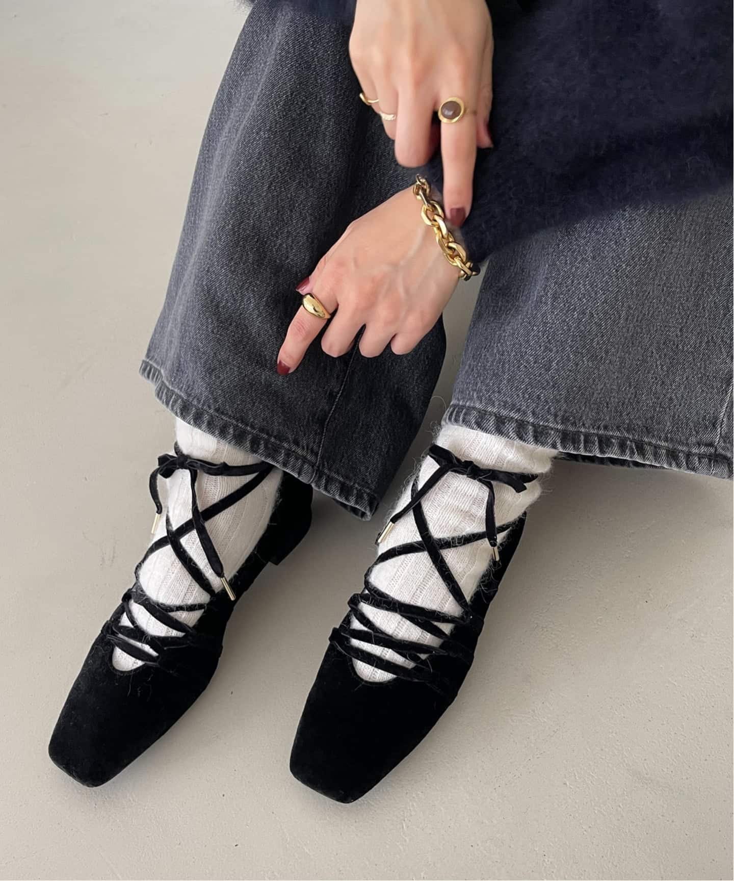 LE TALON｜《追加》3cmスクエアレースアップパンプス | Rakuten