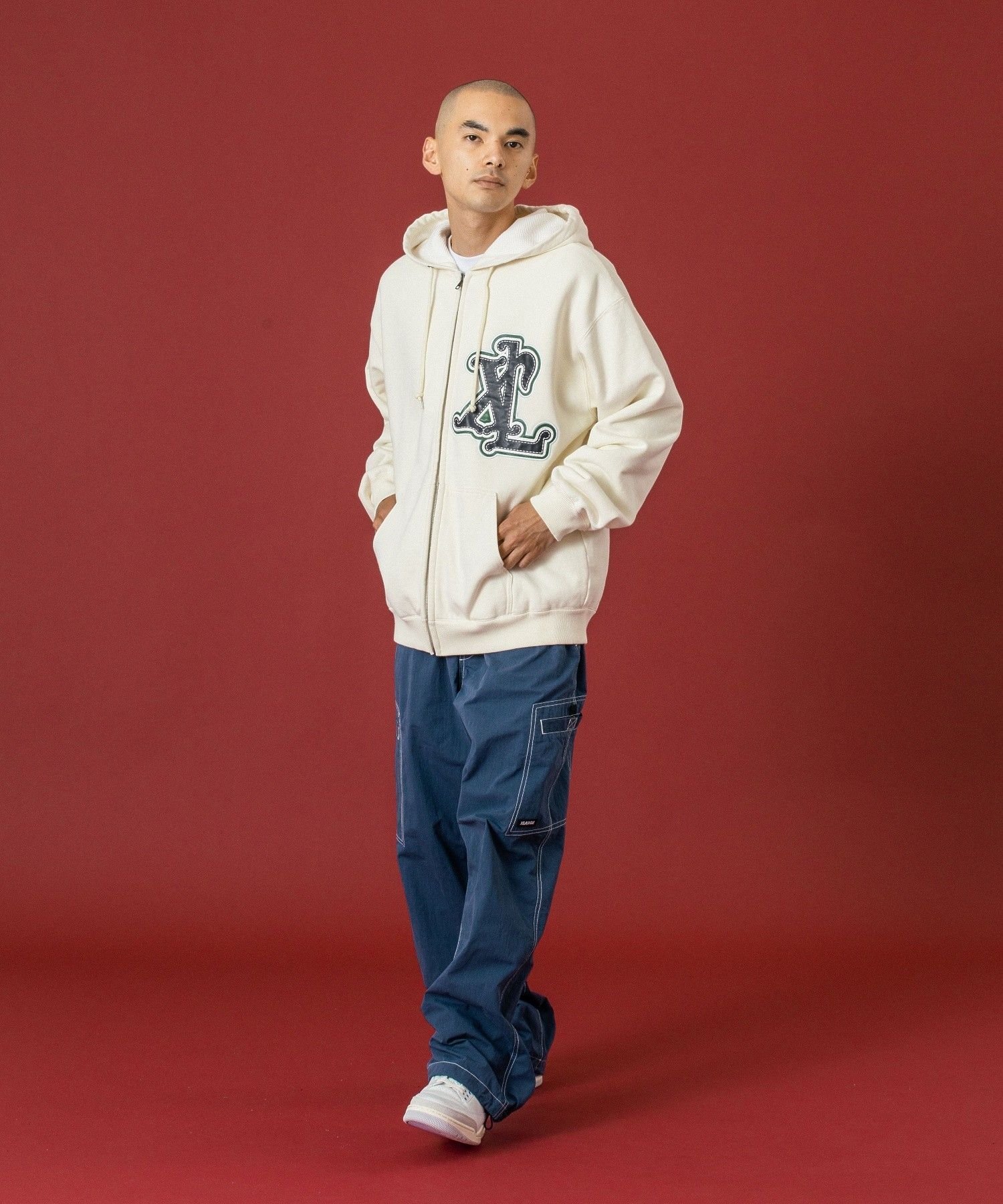 XLARGE｜PATCHED THERMAL ZIP UP HOODED SWEATSHIRT | Rakuten Fashion