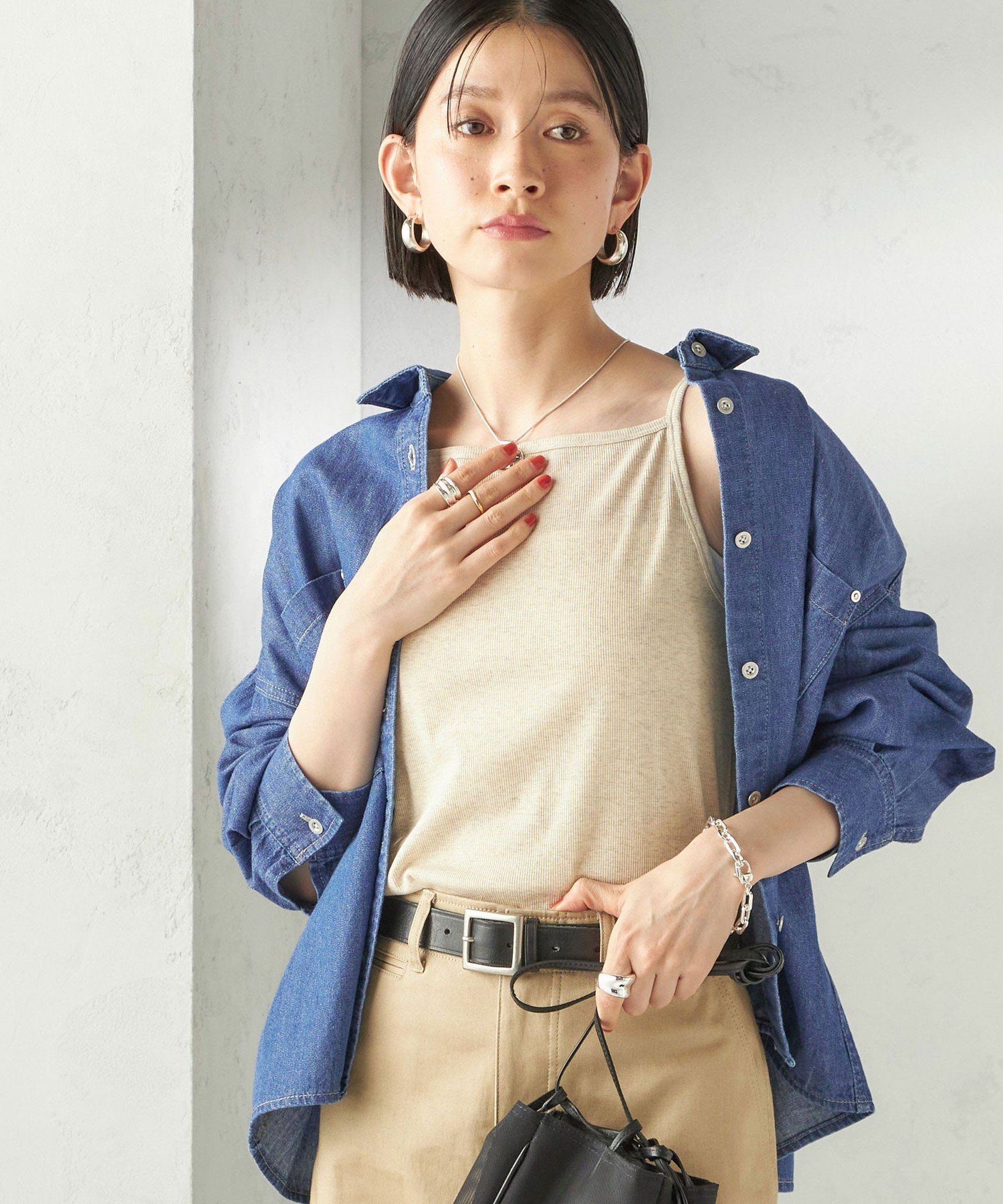 トップス KY SHIPS｜《予約》【SHIPS別注】GGG:<手洗い可能>スクエアネック リブ