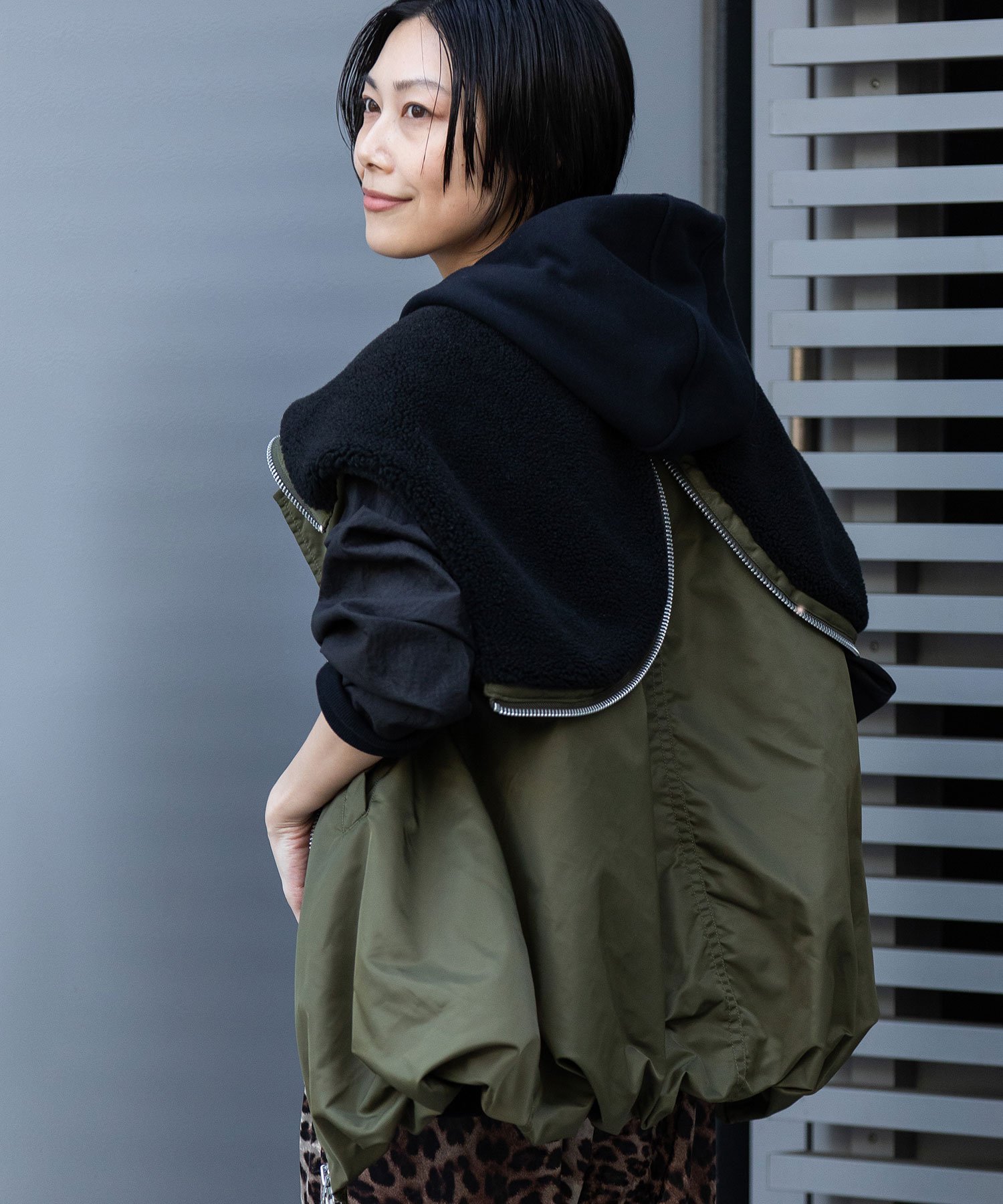 Munich｜ナイロンツイル*シープボアバルーンフライトベスト | Rakuten