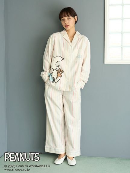 gelato pique｜【PEANUTS】レインボーストライプネルロングパンツ