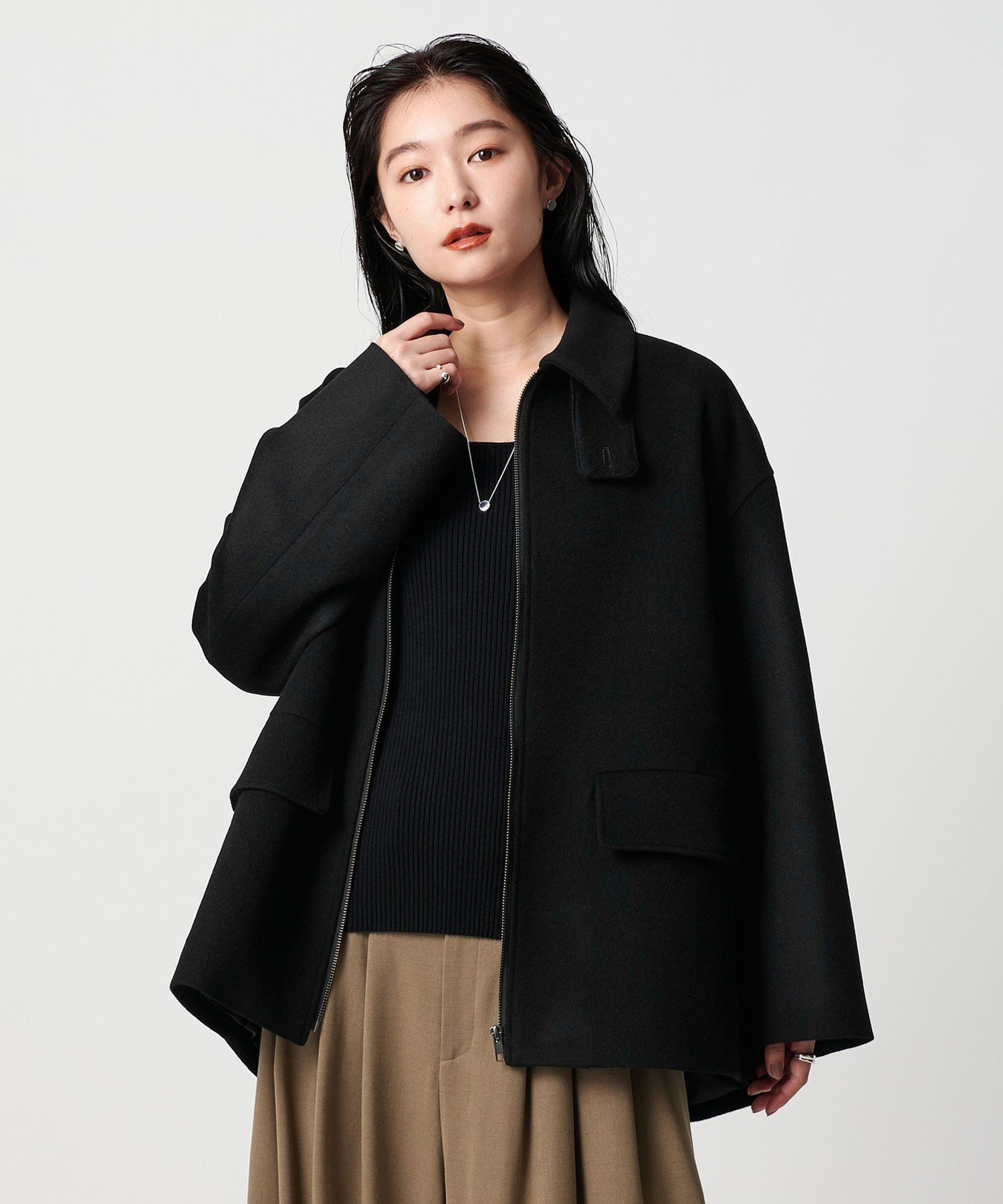 MARW UNITED ARROWS コクーンアウター UNITED ARROWS｜<MARW UNITED ARROWS>コクーン ジップ コート
