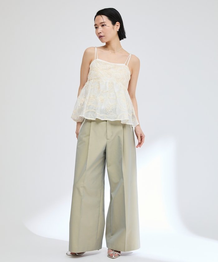 FREAK'S STORE｜コード刺繍チュールキャミソールトップス 25SS