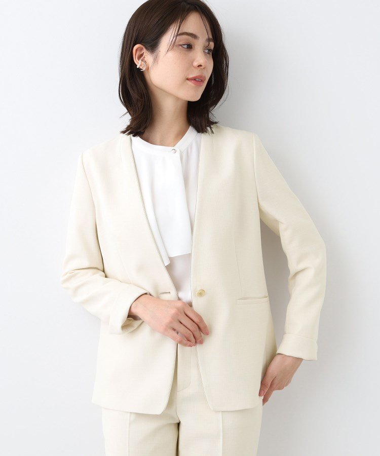 INDIVI｜【洗える/スーツ】ノーカラージャケット | Rakuten Fashion