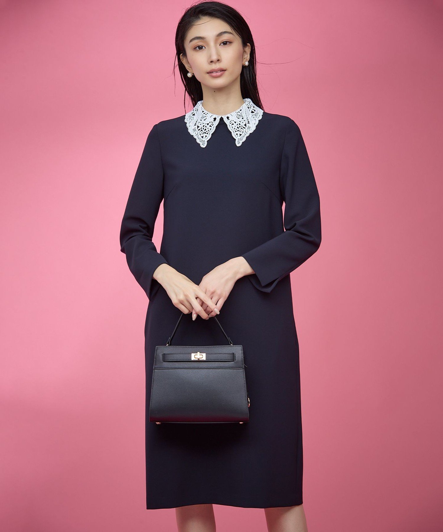 組曲｜【KUMIKYOKU NAVY】コンフォータブルドレープ レース襟