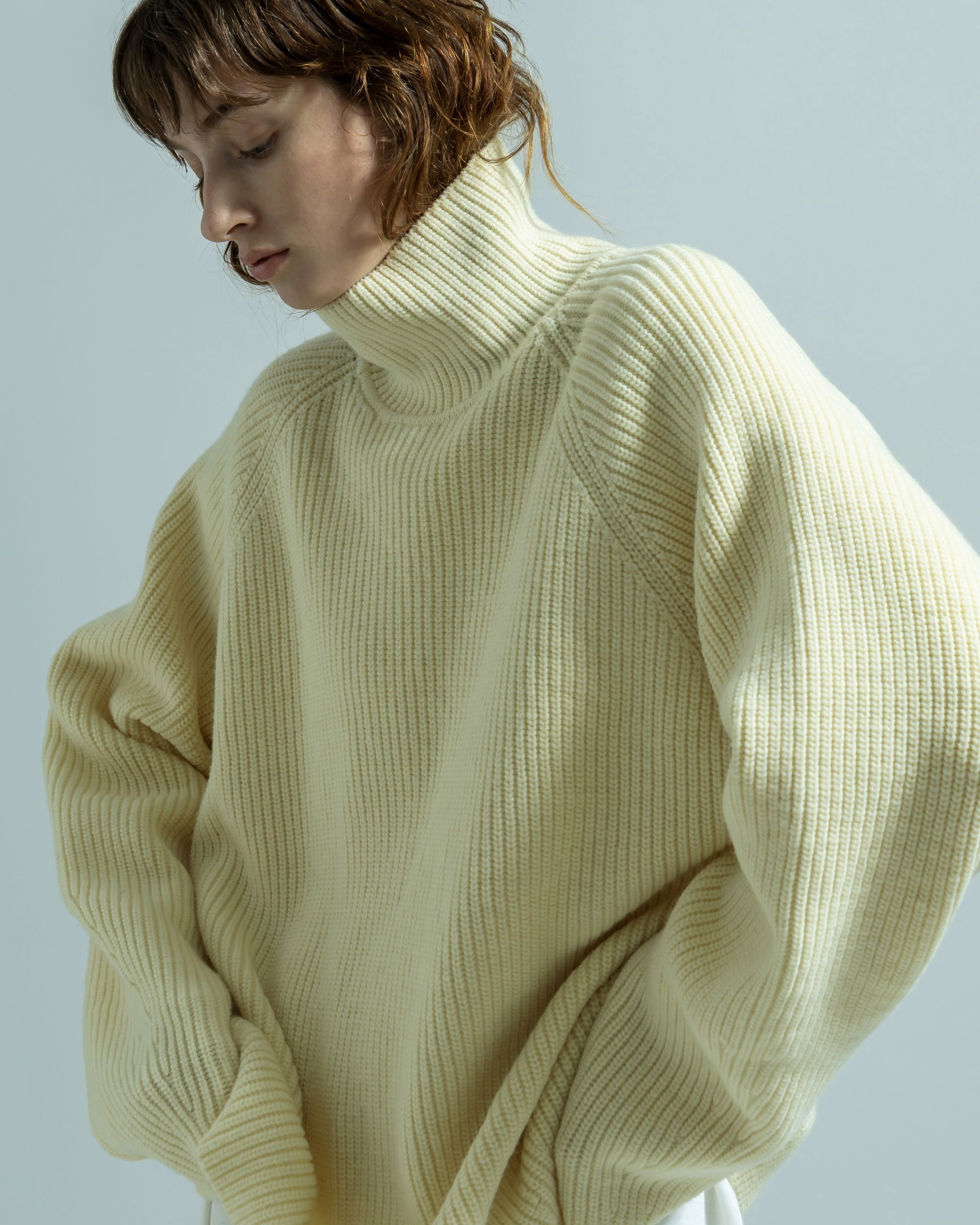 BIYOMA｜WOOL RIB KNIT TURTLENECK PULLOVER | Rakuten Fashion(楽天