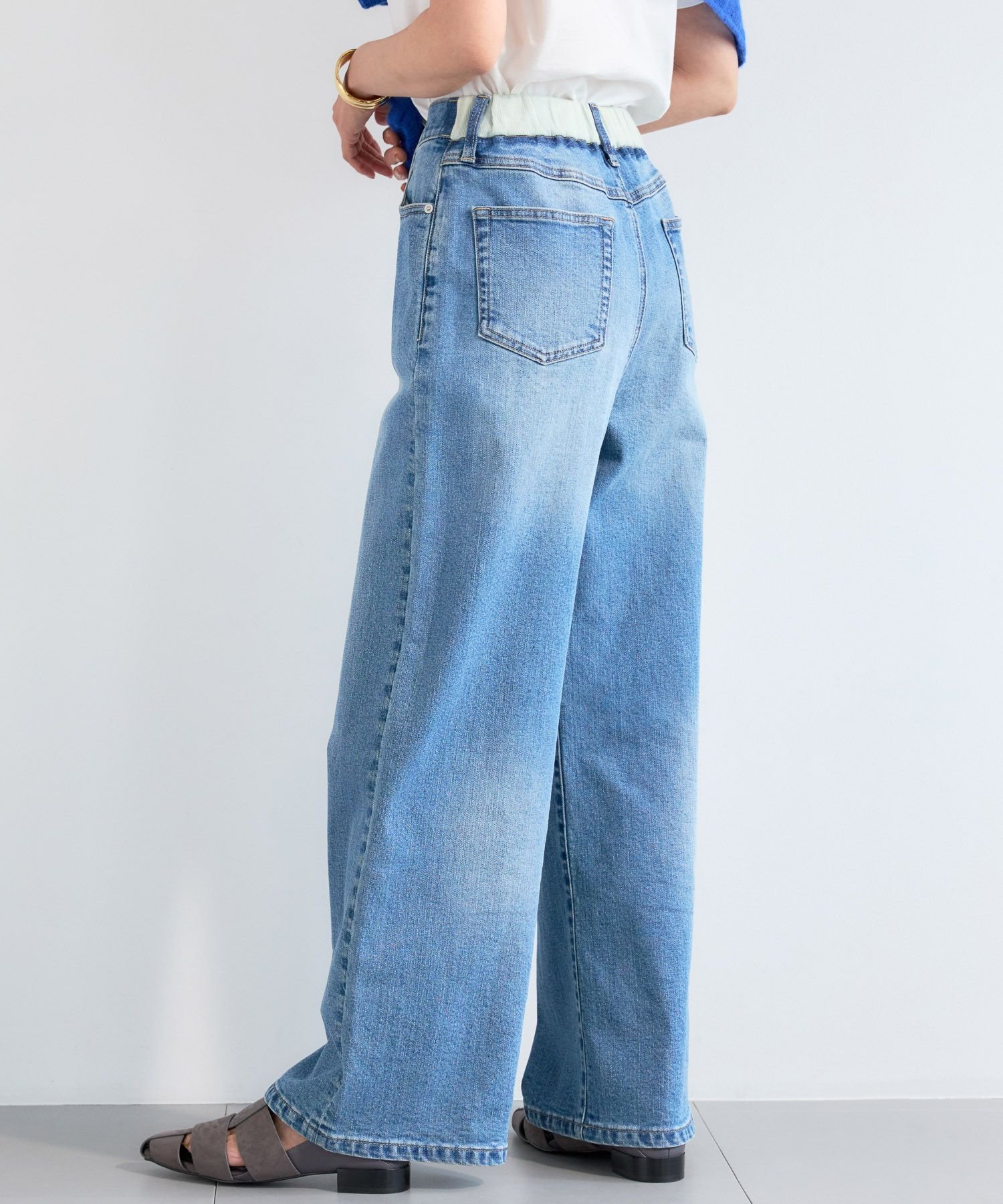 BARNYARDSTORM｜ソフトウエストワイドデニムパンツ【一部店舗限定