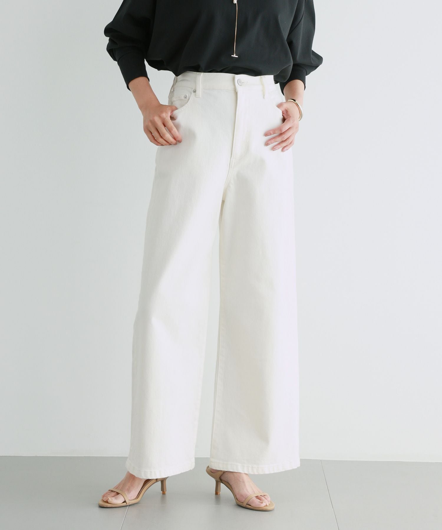 BARNYARDSTORM｜ソフトウエストワイドデニムパンツ【一部店舗限定