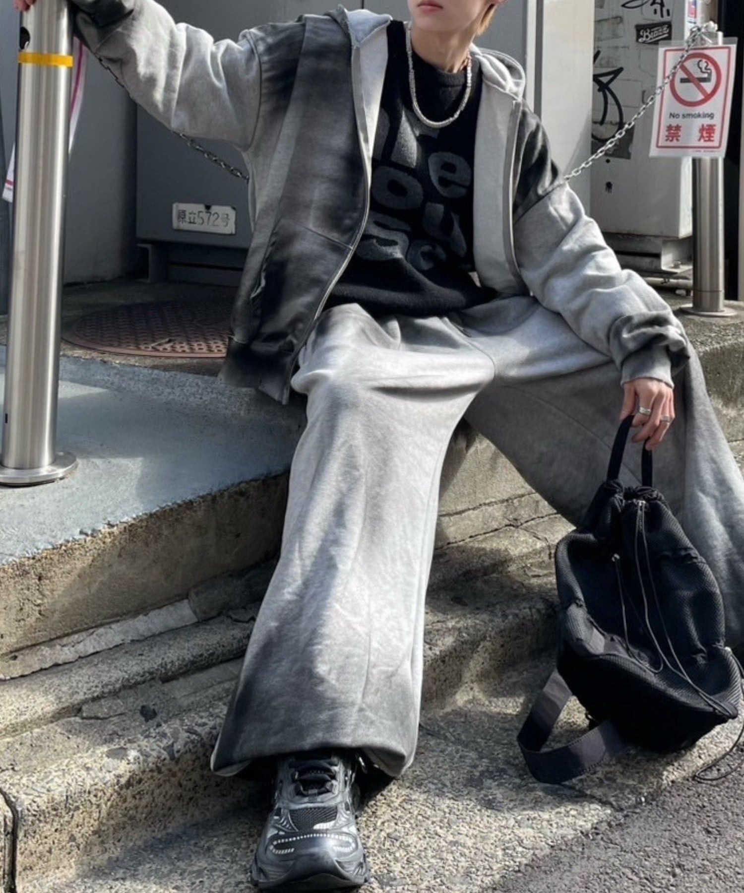 Never mind the XU / Chikashitsu+｜【nmtc+】washing zip up hoodie