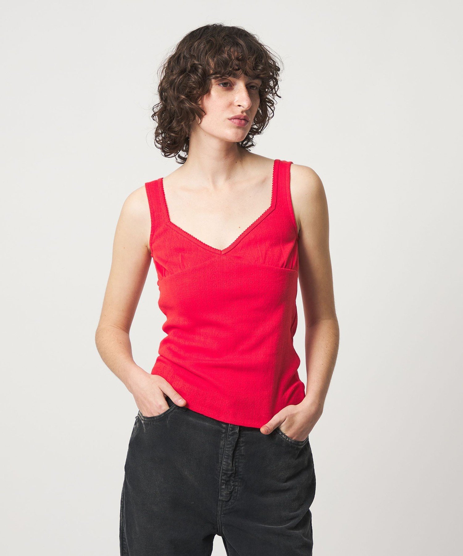 ●本日24時まで限定●6(ROKU) キャミソール 2点セット BEAUTY&YOUTH UNITED ARROWS｜<6(ROKU)>パターンメッシュ キャミソール