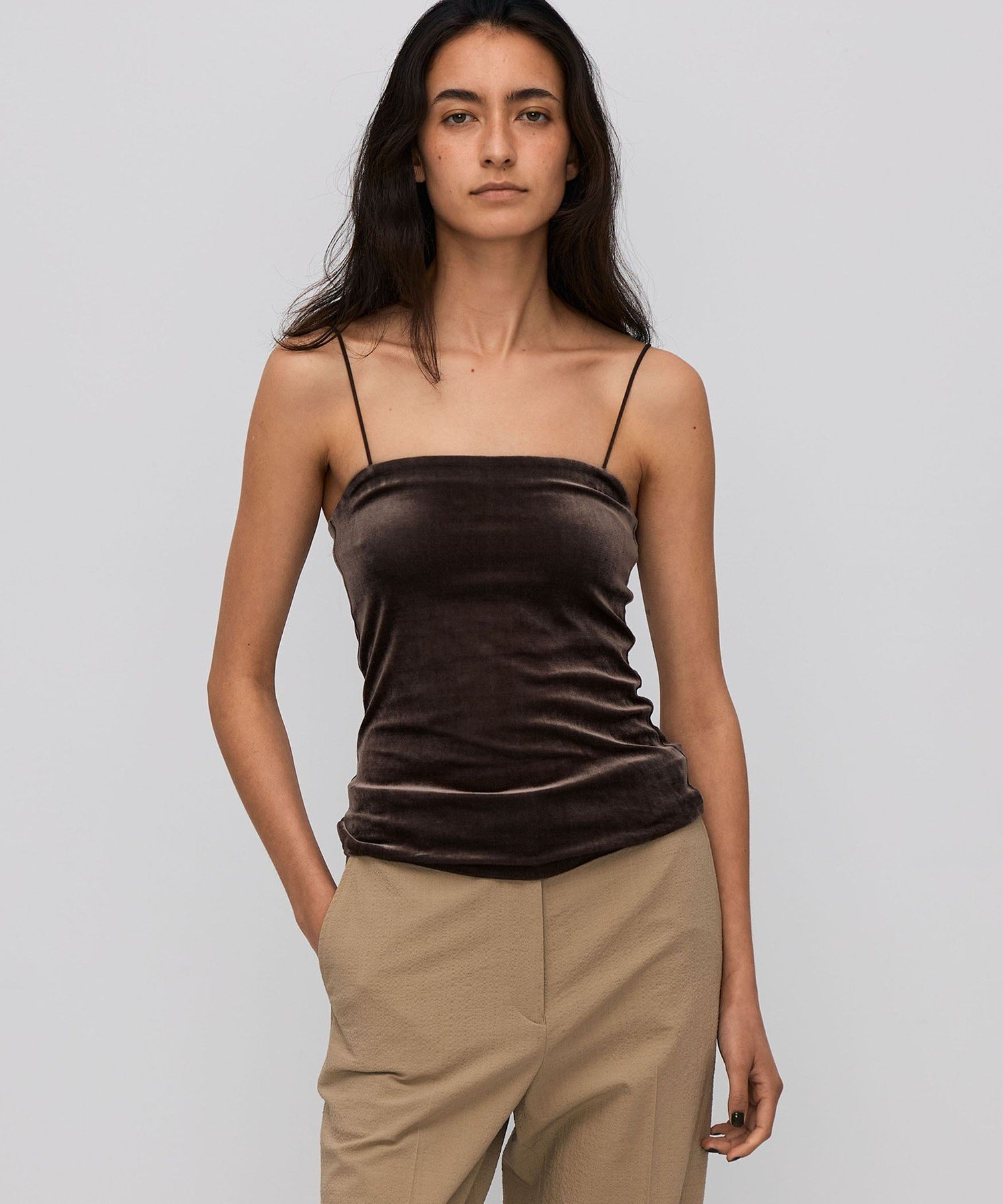 TOMORROWLAND｜inner piece ベロアジャージー カップインキャミソール