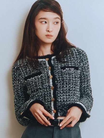 LILY BROWN｜【LILY BROWN×MARY QUANT】ツイードニットジャケット
