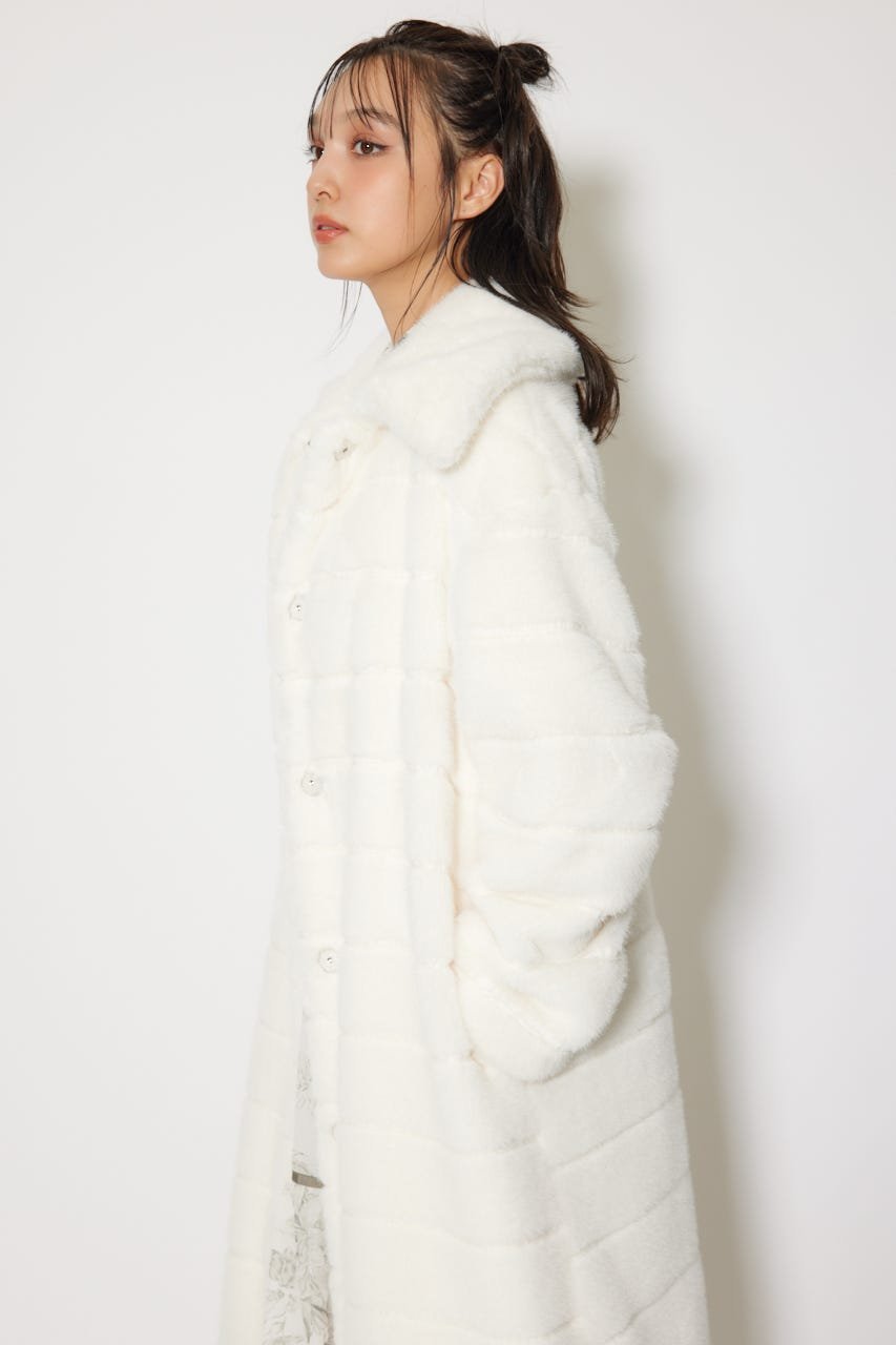 rienda｜ニュアンスラインフェイクファーコート | Rakuten Fashion