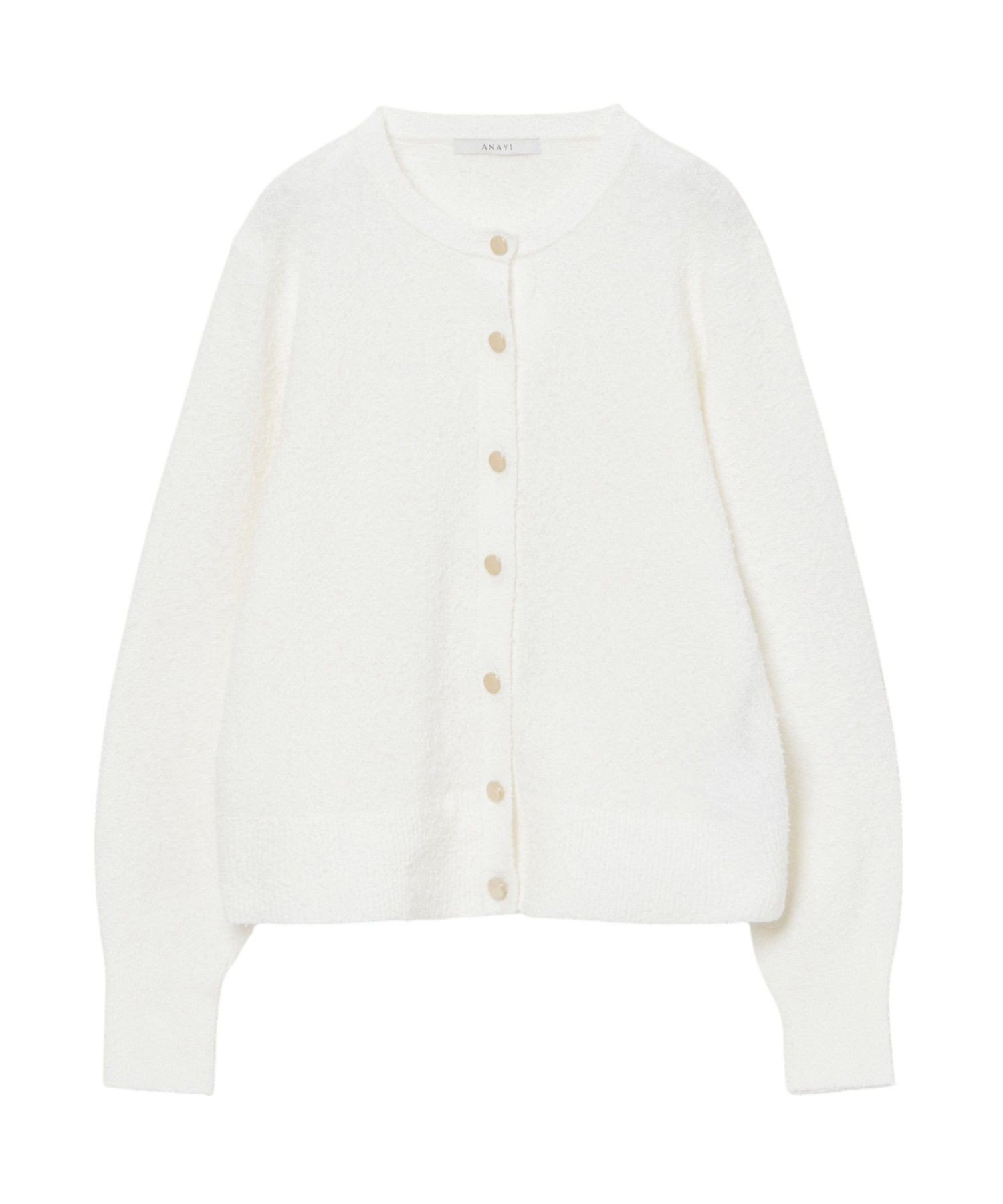 ANAYI｜ネップスムースクルーネックカーディガン | Rakuten Fashion