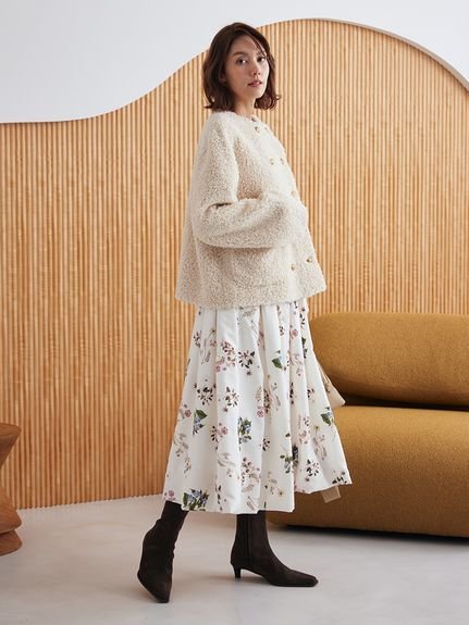 Mila Owen｜金釦カールファージャケット | Rakuten Fashion(楽天