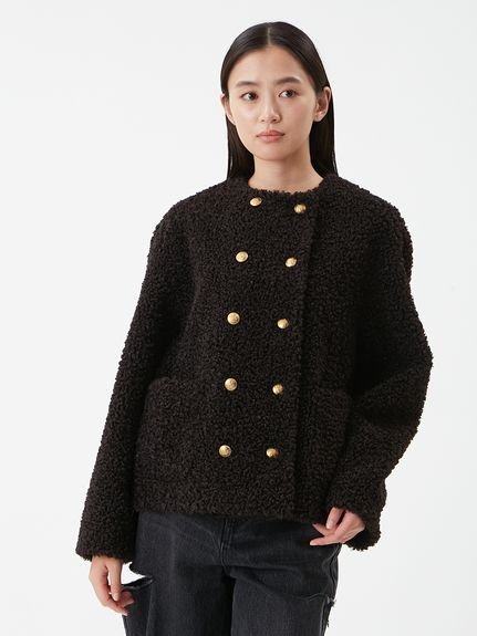 Mila Owen｜金釦カールファージャケット | Rakuten Fashion(楽天