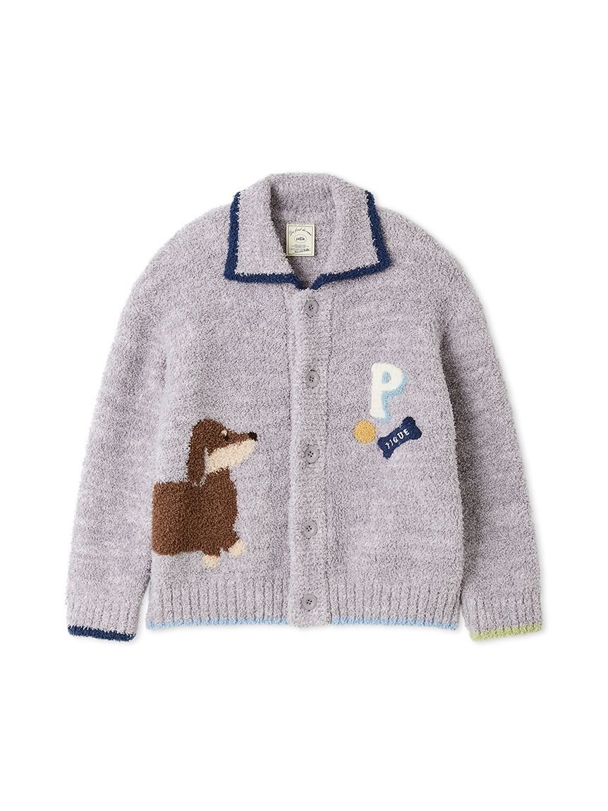 gelato pique｜【KIDS】ベビモコダックスフンドジャガードカーディガン