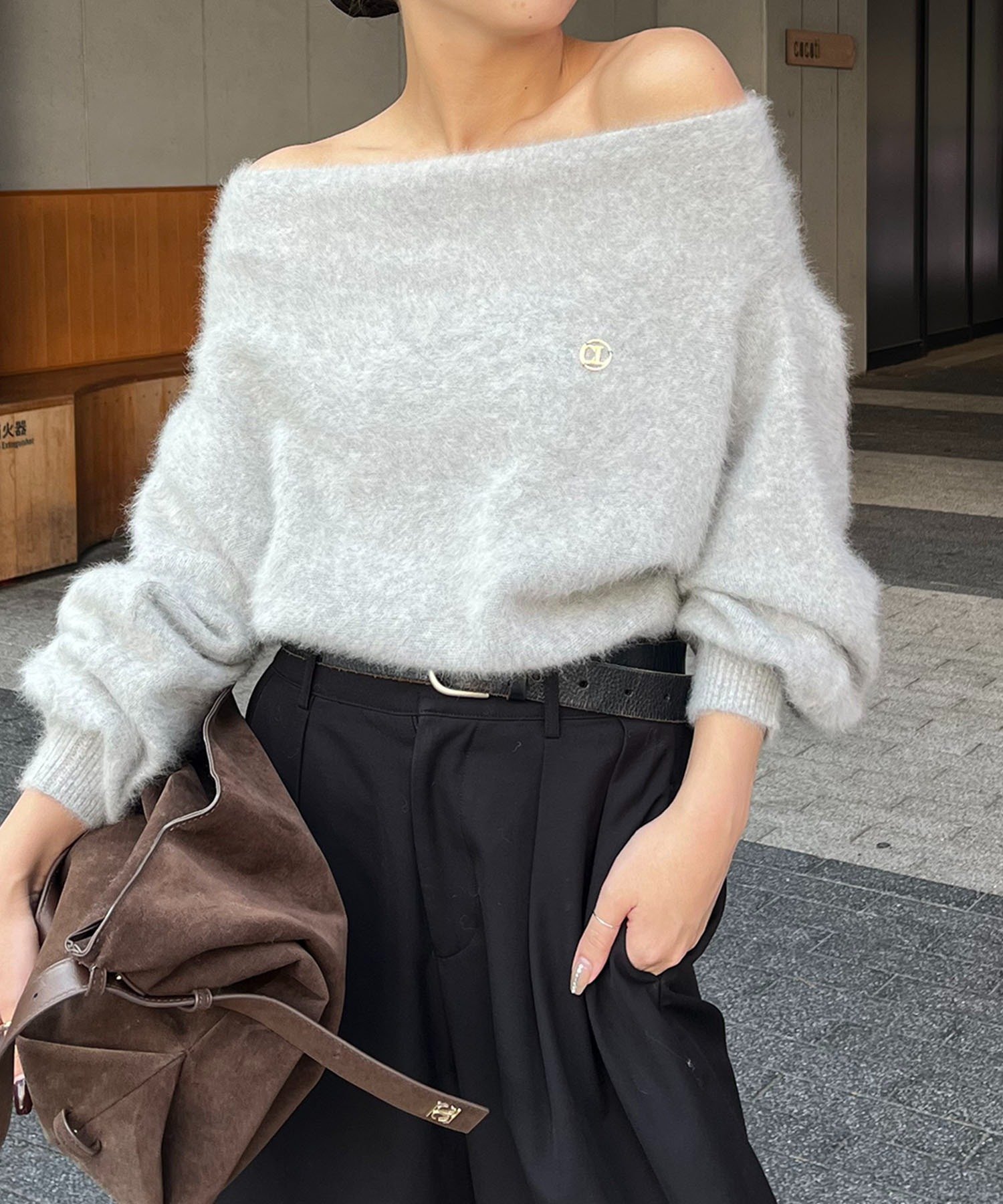 capricieux le'mage FOXカシミアドルマリンニット セール】FOXカシミアドルマンニット（ニット/セーター）｜CAPRICIEUX