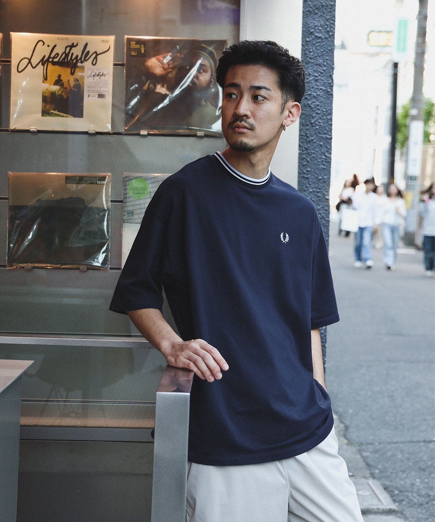BEAMS MEN｜【別注】FRED PERRY / オーバーサイズ ピケ Tシャツ