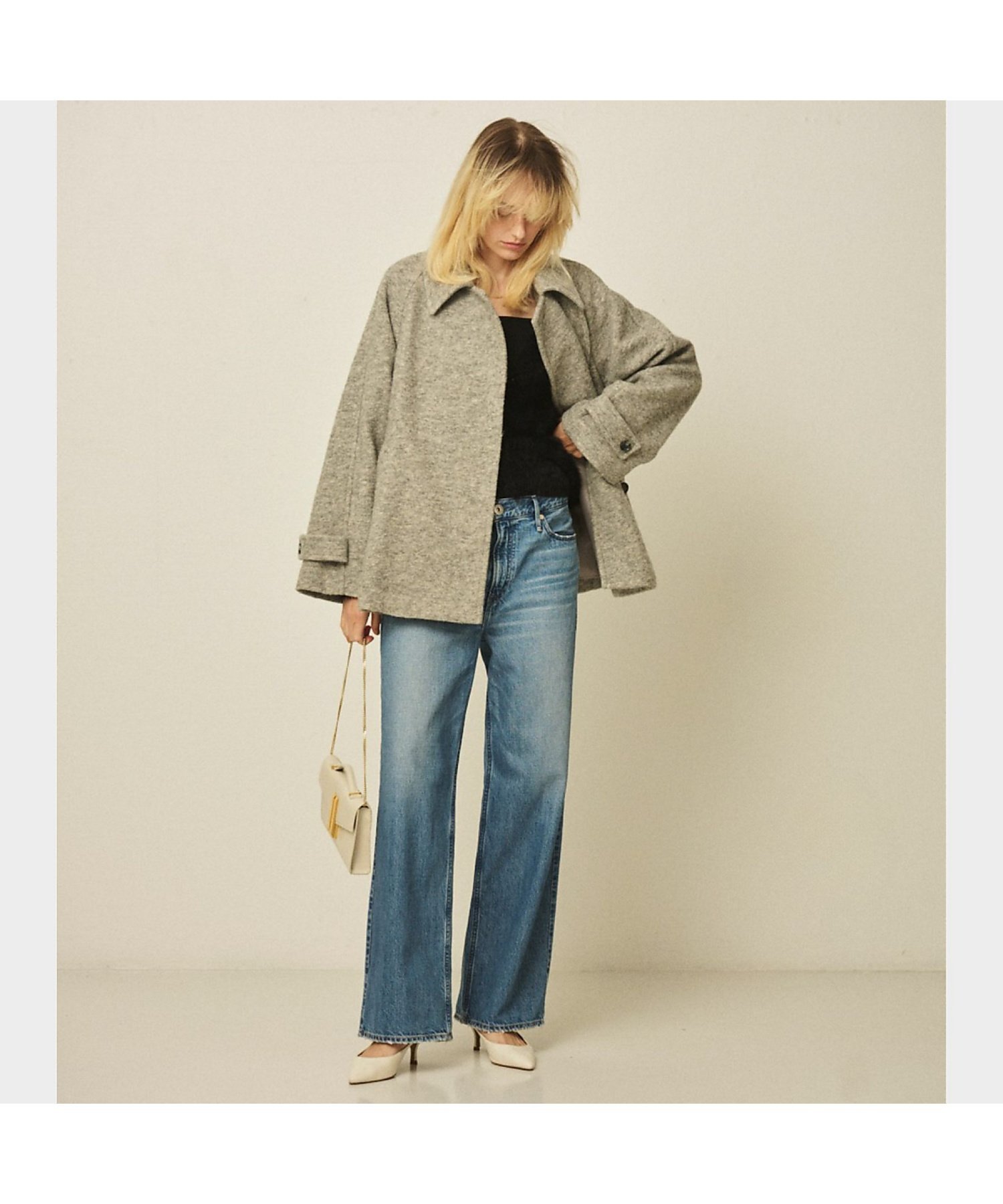 Rouge vif la cle｜【2サイズ展開】ウール混ショート丈スライバー