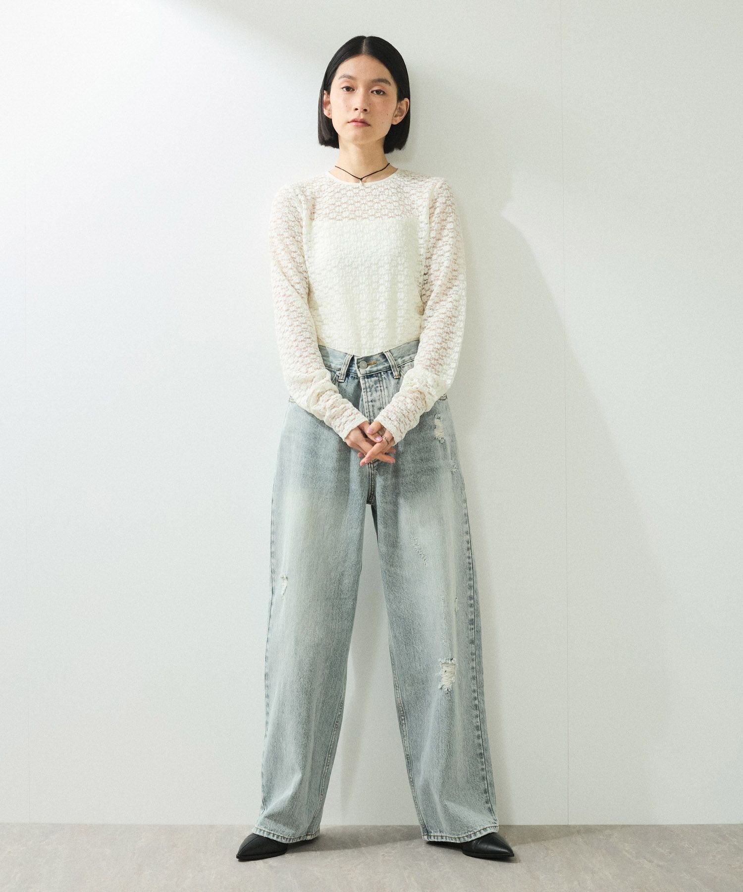 ADAM ET ROPE'｜【WEB限定】ワイドストレートデニムパンツ | Rakuten