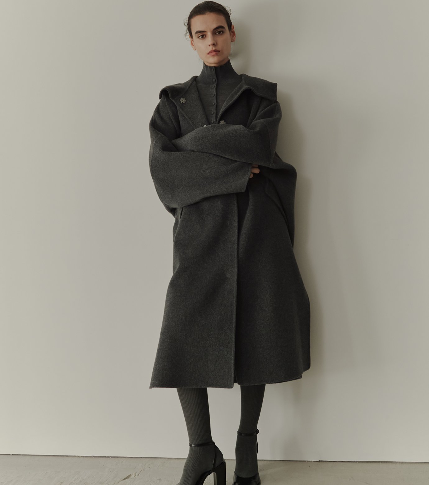 LE CIEL BLEU｜フードダブルフェイスコート / Hooded Double-Face Coat