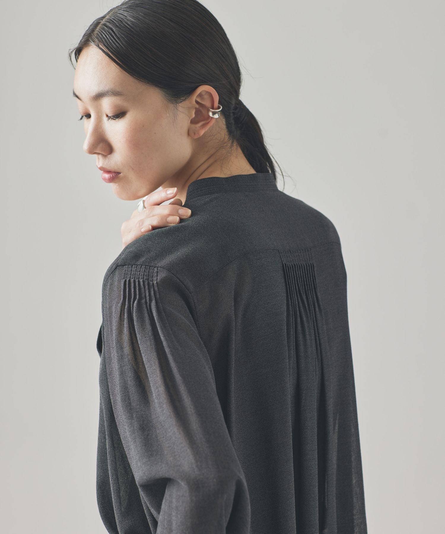 Curensology｜ウールミックスボイルフリルブラウス | Rakuten Fashion