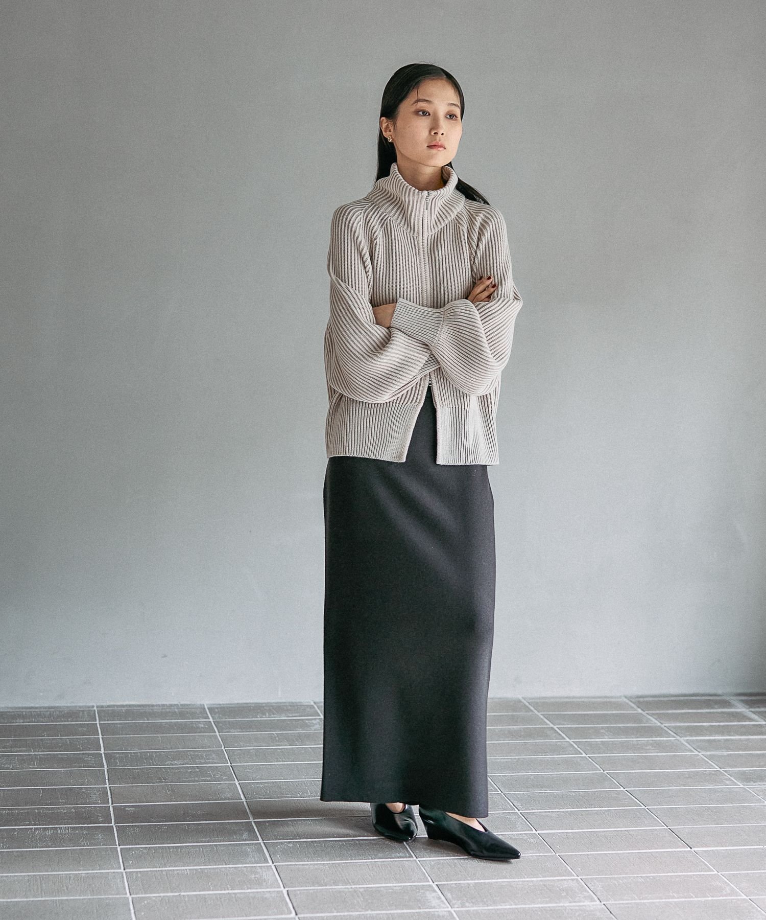 LEPSIM｜7ゲージ配色リブZIPカーディガン2 | Rakuten Fashion(楽天