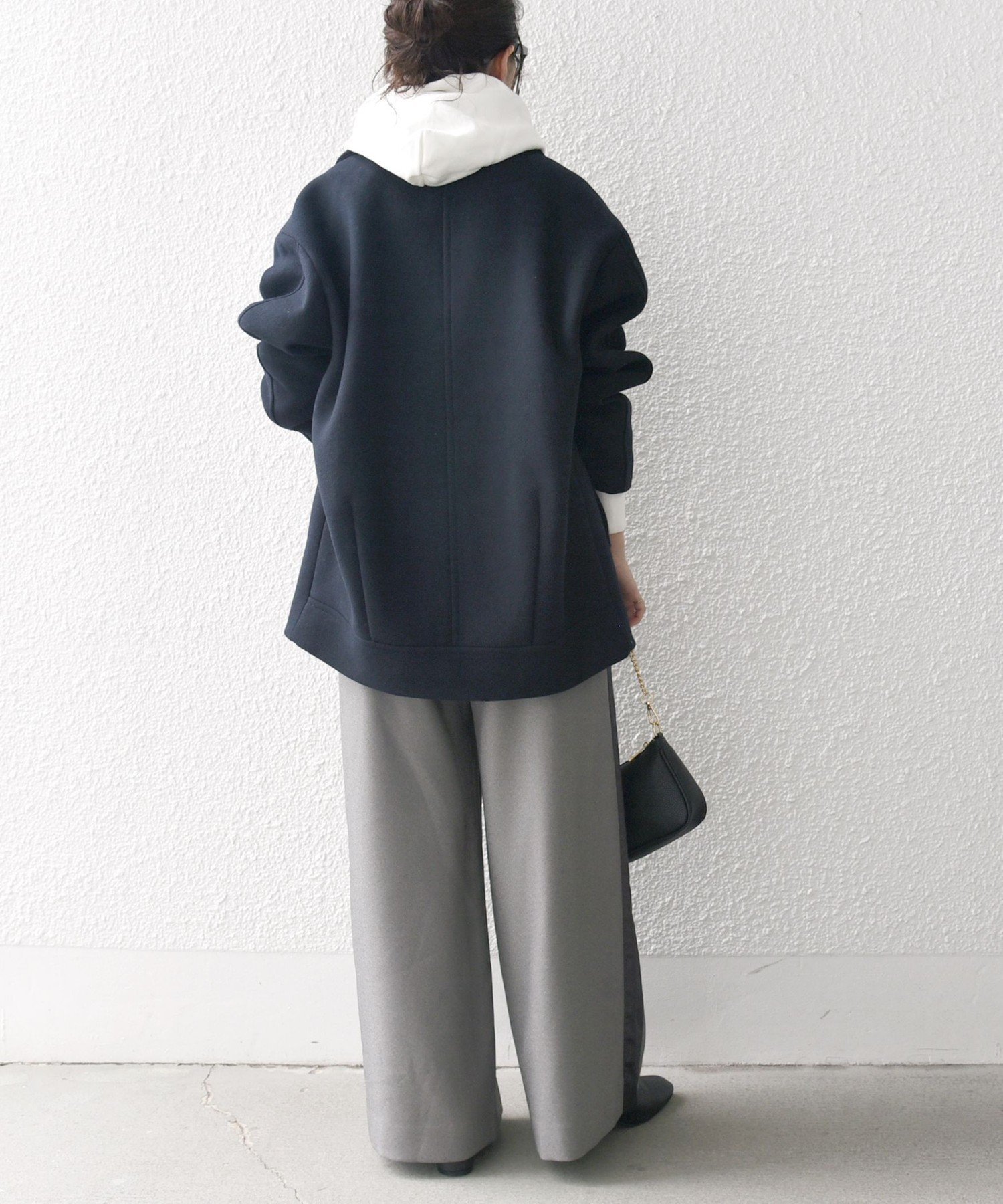 SHIPS｜SHIPS any: ウール ミックス コクーン ショート Pコート