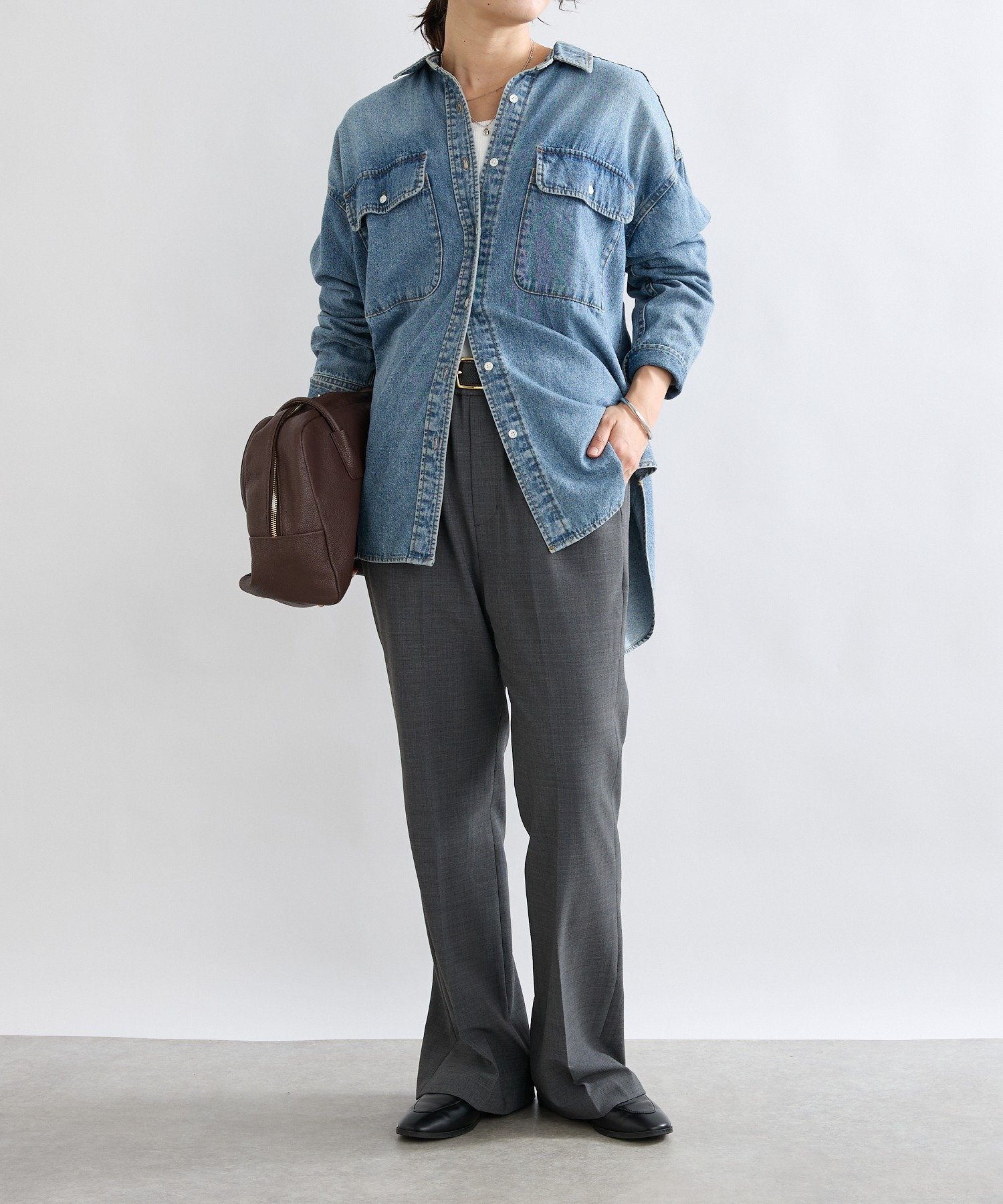 RIVE DROITE｜【ベストセラー】【MONN.:.(モン)】ビッグデニムシャツ