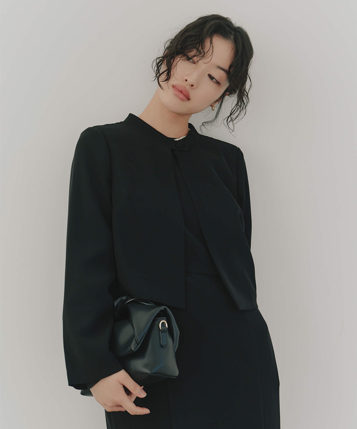 kaene｜バックタックジャケット|喪服礼服入学式卒業式ブラック