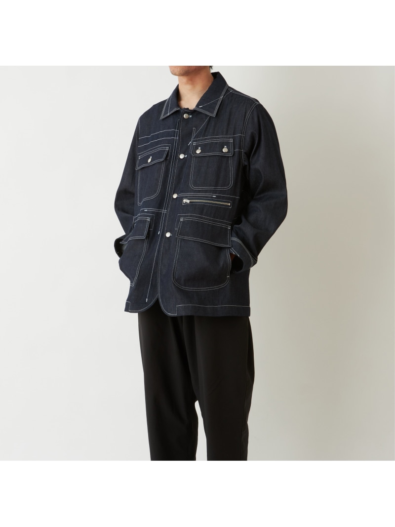 楽天市場】White Mountaineering (M)DENIM COVERALL ホワイト