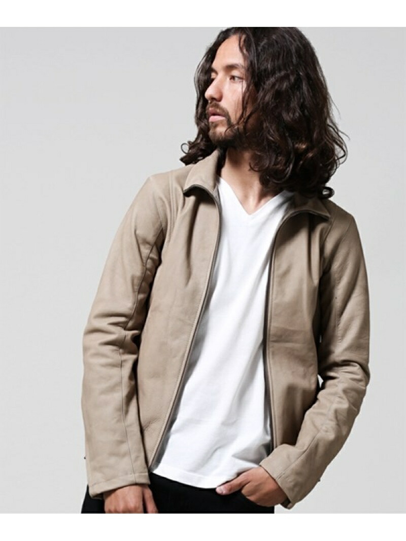 楽天市場】SHAMA 別注LEATHER JERSEY ナノユニバース ジャケット
