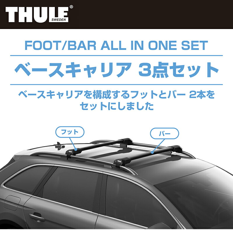 楽天市場】【送料無料】THULE スーリー XV GT系（ルーフレール付き H29